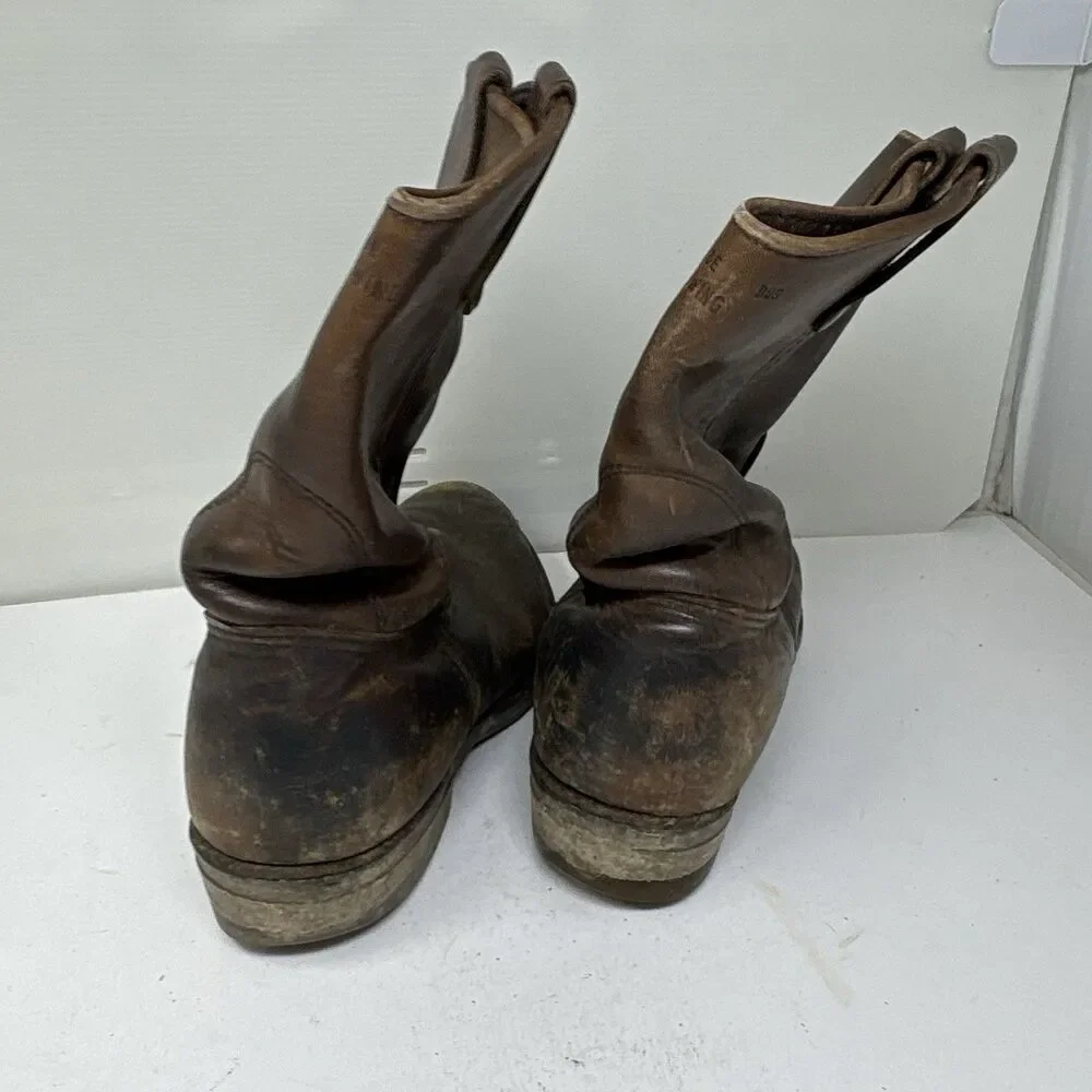 VTG 1996 Red Wing Pecos 12 3E Extra Wide Steel Toe Boots PT91 Distressed